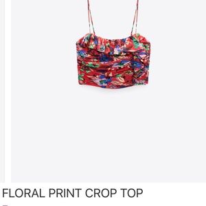 Zara Floral Print Crop Top